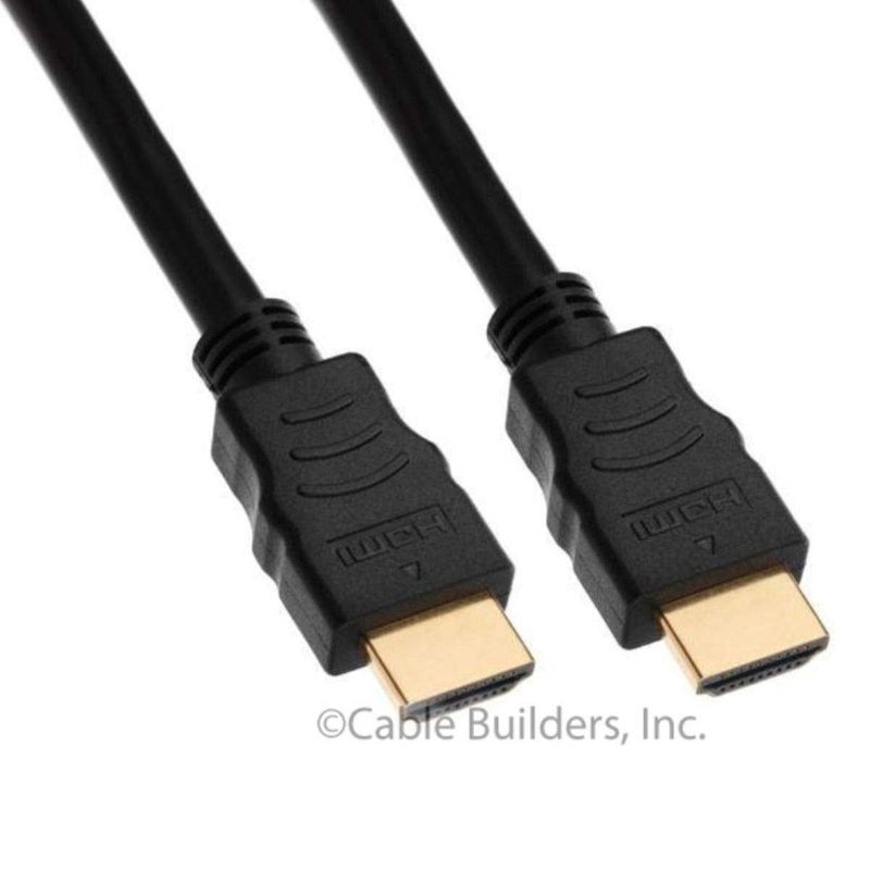 Cable Builders Short HDMI Cable [2-Pack], UHD Ultra High Speed HDMI 2.0 with Ethernet, 4K@30/50/60Hz, 1080P/2160P, 18GBps, 3D, Audio Return, Molded (6-INCH (2-Pack)) - Image 2